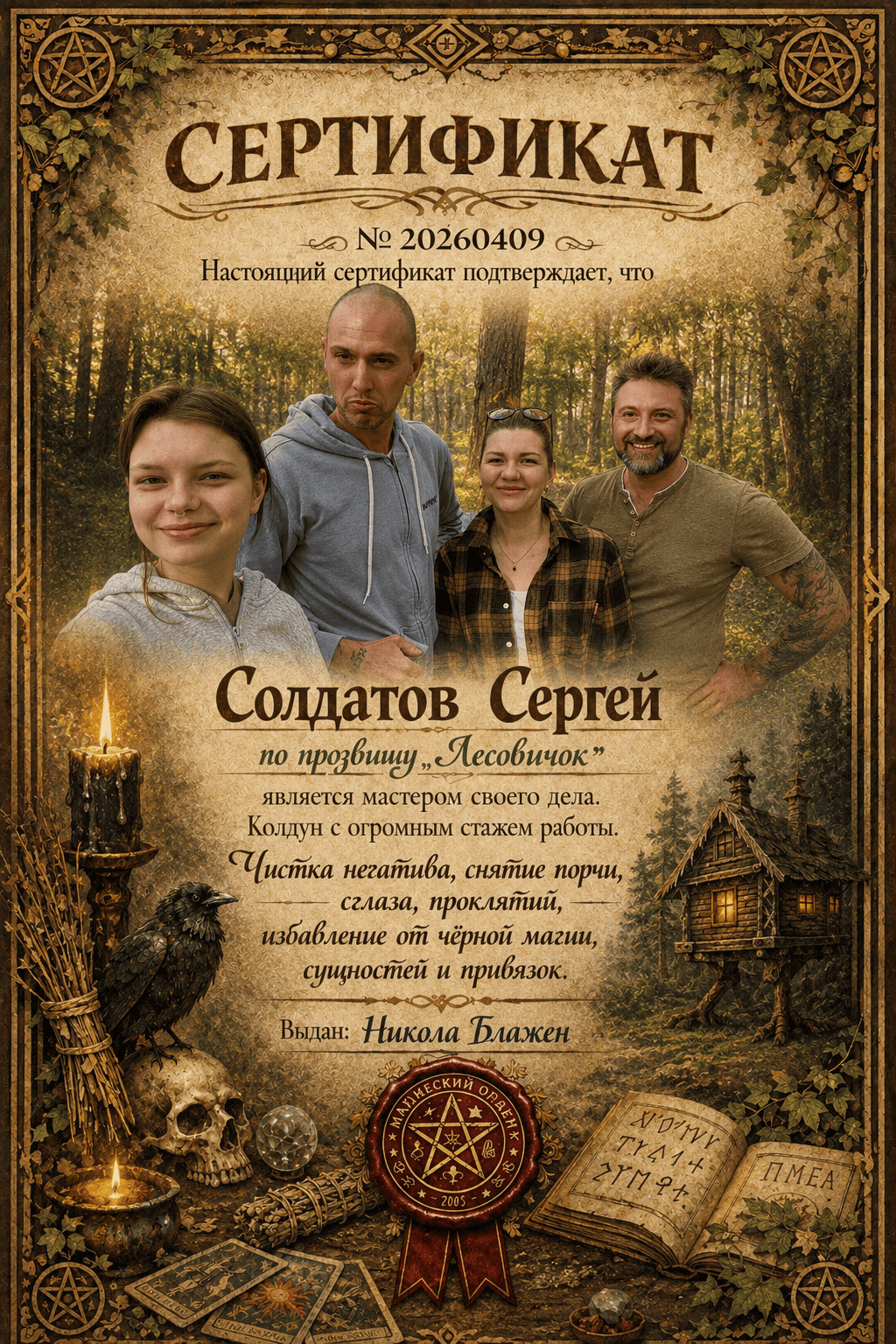 Сертификат колдуна